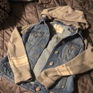 Guess sweater jean jacket